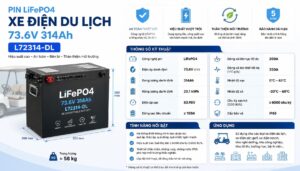 Pin LiFePO4 Xe Điện Du Lịch 73.6V 314Ah L72314-DL