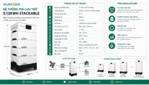 Pin lưu trữ 20kWh kèm inverter 5kW ĐỒNG BỘ ALL-IN-ONE