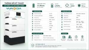 Pin lưu trữ NLMT 30kWh kèm inverter 11kW - YQD-5126002-LFOESS